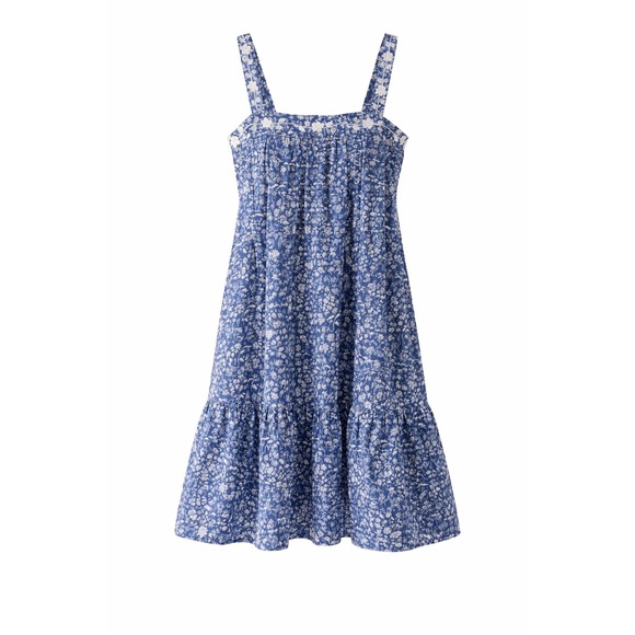Mi Golondrina Dresses & Skirts - Mi Golondrina "Lila Azul" Floral Embroidered Dress‎ – Blue – Size M